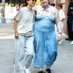 Lena Dunham (R) excitedly embraced Natalie Portman (L), whom she teamed up with to co-produce her new Netflix rom-com Good Sex, in Manhattan's East Village on Monday