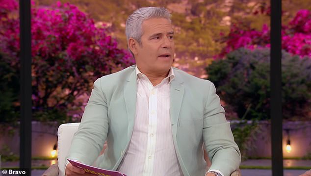 The explosive back and forth made host Andy Cohen grimace