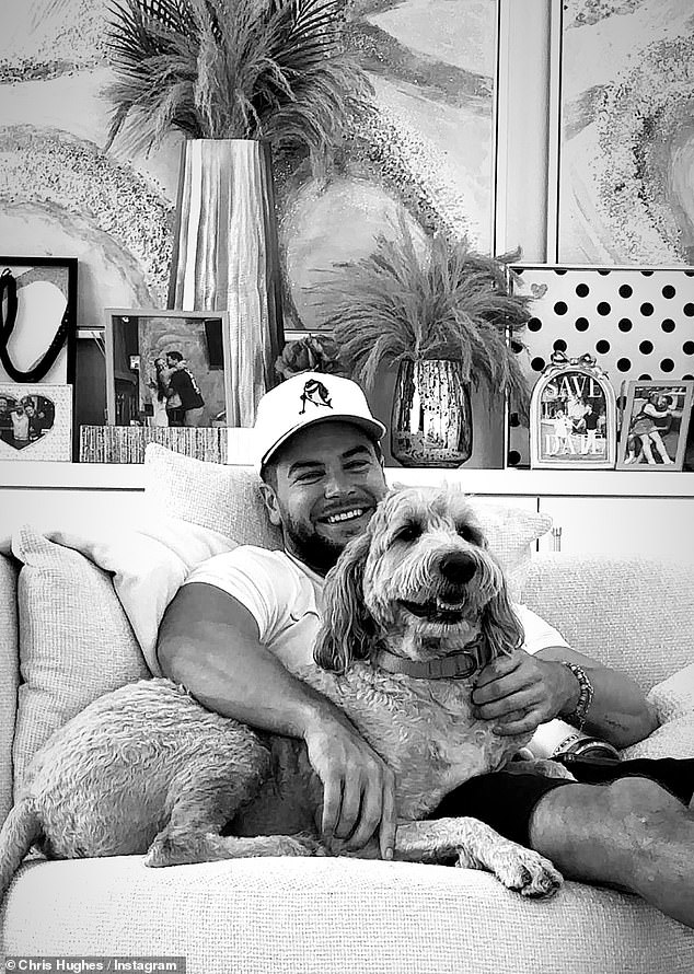 Chris Hughes has proved he has settled into girlfriend JoJo Siwa's family in a new Instagram post shared on Saturday (pictured at her family home)