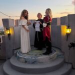 Selling Sunset star Chrishell Stause and partner G-Flip renewed their vows, yet again, during their fourth annual wedding ceremony held atop a castle in Los Angeles on Saturday