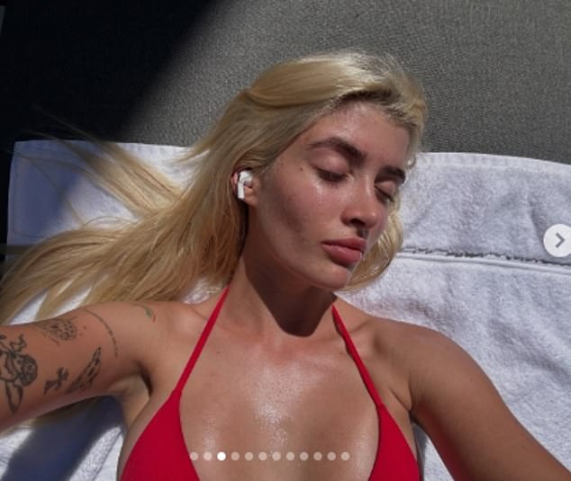 Sami Sheen stripped down to a skimpy red bikini in bold new images shared to Instagram over the weekend
