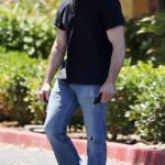 Denise Richards' estranged husband Aaron Phypers was spotted out in Los Angeles on Thursday, days after he filed for divorce