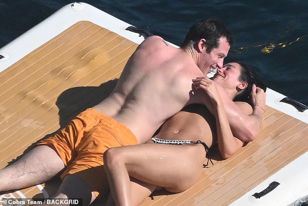 The pair looked smitten and couldn't stop smiling