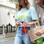 Emily Blunt cut a casual figure as she left the set of The Devil Wears Prada 2 in New York City on Tuesday