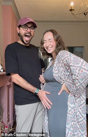 Eric Clapton's 'secret daughter' Ruth Clapton - who the rock legend fathered following an affair while he was married to Sixties bombshell Pattie Boyd - has revealed she is expecting a baby