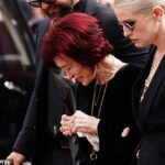 Sharon Osbourne broke down in tears as she viewed tributes and messages for her husband, the legendary heavy metal singer Ozzy Osbourne