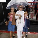 Geri Halliwell stepped out at the F1 British Grand Prix on Sunday after snubbing Mel B's wedding over the weekend