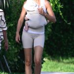 Gisele Bündchen was spotted on a rare outing with her baby on Friday as the two strolled around their neighborhood in Surfside, Florida