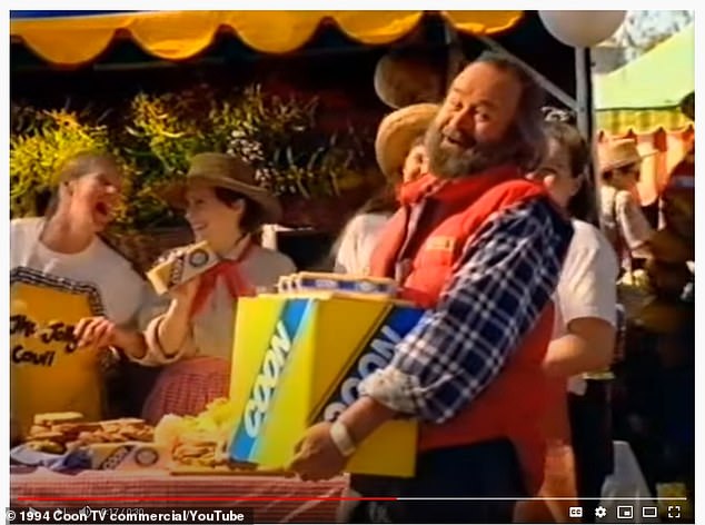 Russell-Clarke was the face of Coon cheese in television advertisements during the early 1990s