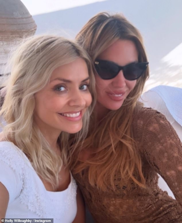 Holly Willoughby shared a sweet snap with Abbey Clancy as she took the mick out of Peter Crouch's nickname for his wife