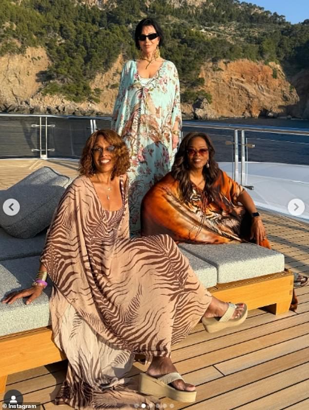 Kris Jenner, Gayle King and Oprah Winfrey have just wrapped up a vacation in Mallorca