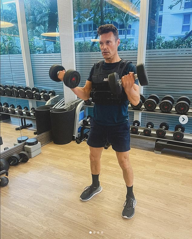 He told PEOPLE in 2021 that he tries to 'exercise every day' despite his hectic work schedule, which includes hosting American Idol, Wheel of Fortune and a popular LA radio show