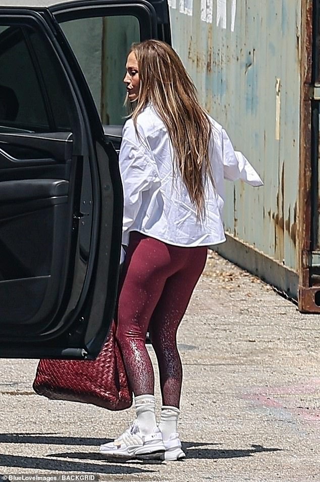 Jennifer Lopez was spotted arriving at a dance studio in Los Angeles on Wednesday