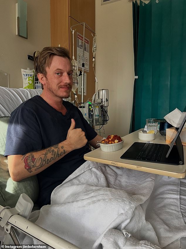 John Farnham's youngest son James (pictured) has revealed his secret health battle after undergoing three surgeries in one year
