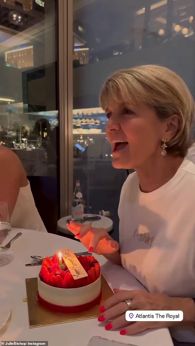 The ever-stylish political trailblazer shared a series of joyful snaps to social media, showing her living her best life at luxury hotspot Atlantis The Royal