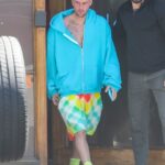 Justin Bieber, 31, was pictured looking tense as he exited a day spa in West Hollywood on Wednesday