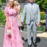 Katherine Jenkins was hand-in-hand with husband Andrew Levitas as she arrived at Wimbledon on Tuesday morning