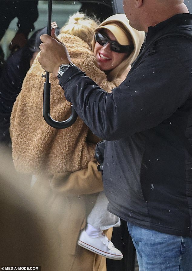 Katy Perry (pictured) appeared in surprisingly good spirits as she was spotted for the first time since her split from Orlando Bloom was revealed