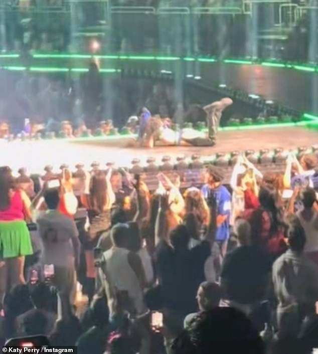 Katy Perry's rocky Lifetimes Tour hit yet another snag when she tripped and fell onstage during a show in Phoenix, Arizona