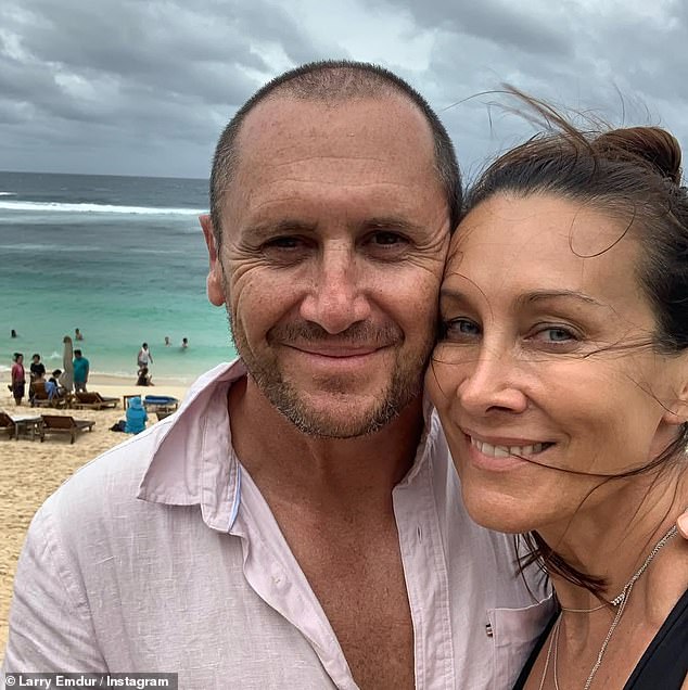 The Gold Logie winner, 60, took to Instagram on Saturday to share a photo that showed him getting up close and personal with one of his colleagues. Larry is pictured with wife, Sylvie