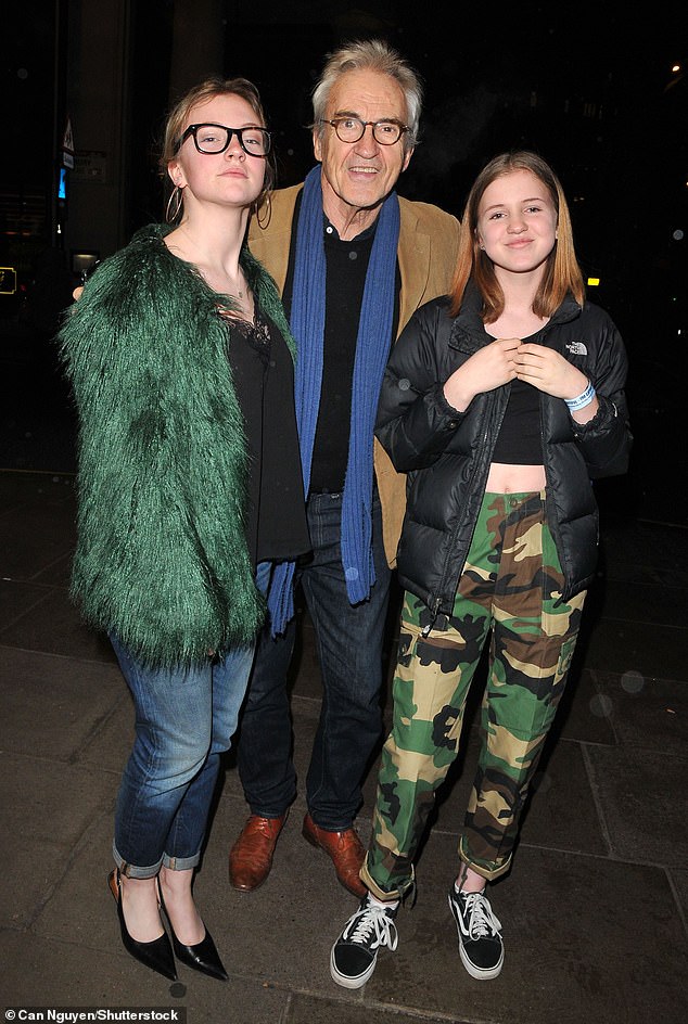 Discussing his close bond with his children he gushed how important it is for him to spend as much time with them as he can (pictured with his daughters Eloise, 26, and Eva, 22 in 2017)