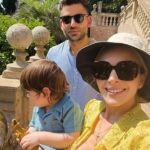 Lindsay Lohan shared a rare snap of her financier husband Bader Shammas and son Luai as she celebrated turning 39 while on vacation in Rome, Italy on Wednesday