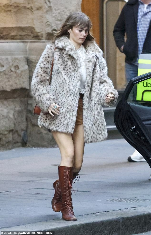 Mia Hewitt looked every inch the rocker on Friday when she stepped out for a gig in Sydney