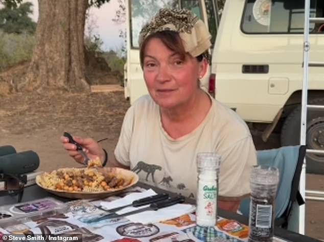 Lorraine Kelly, 65, and husband Steve Smith have left luxuries behind for their picturesque Zimbabwe camping trip