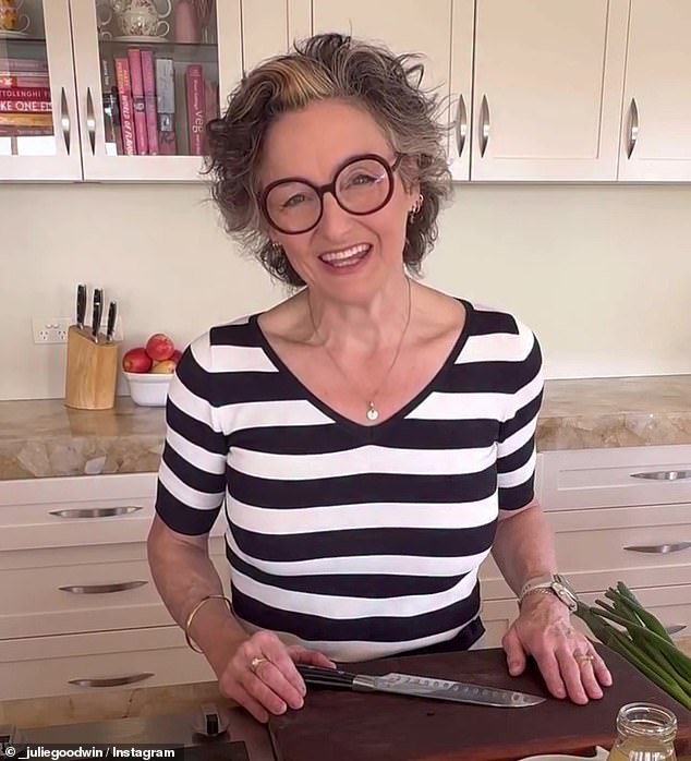 The chef was prompted to speak out after a selfie shared this week led to comments inquiring about whether she is 'sick'. Before that selfie, Julie posted another one (above) following a recent appearance on Sunrise which also prompted comments about her health