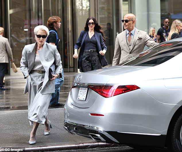 Meryl Streep and Anne Hathaway filmed the Devil Wears Prada sequel in New York City on Monday, just blocks away from a mass shooting that killed four