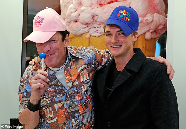 Amid his alcohol struggles, he also battled with depression as well as a troubled marriage. His son Hudson tragically died by suicide in 2022 aged 26 (pictured together in 2011)