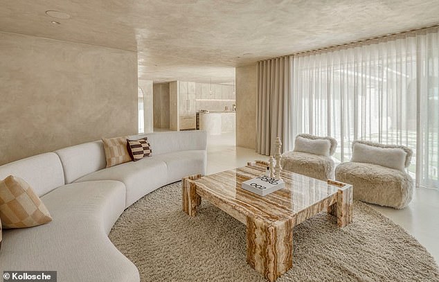 The property features a sprawling outdoor 'party zone', and includes a pool, entertainment deck and an al fresco dining space
