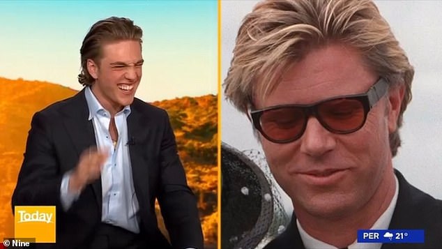 A side-by-side photo was then shown on screen, highlighting the similarities between the pair