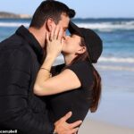 Hannah Campbell and Lawrence Murphy (both pictured) are engaged. The My Kitchen Rules stars made the happy announced at their baby's gender reveal party