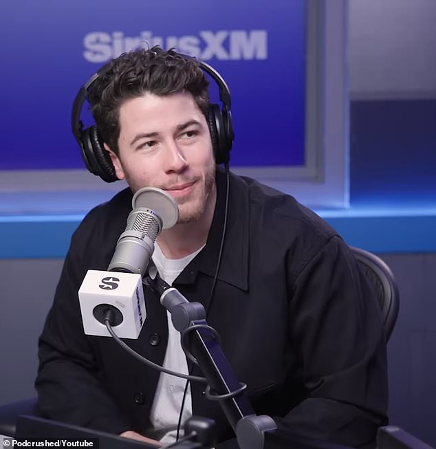 The Jonas Brothers reflected on being approached with inappropriate questions early in their career while on Penn Badgley's podcast Podcrushed on Thursday; Nick Jonas pictured