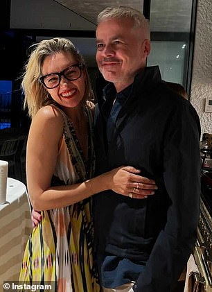 Monique was seen getting cosy with a silver-haired man, touching his chest as he lovingly put his arm around her waist