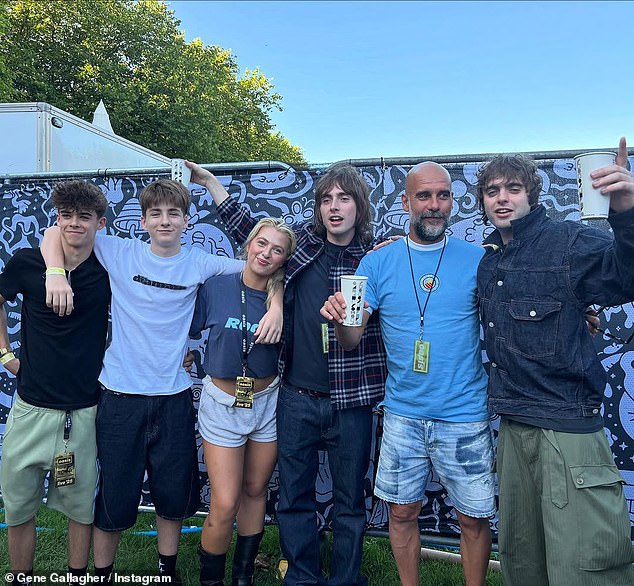 Liam and Noel Gallagher 's children proved that they're closer than ever as they reunited for the 'pic of the century' ahead of their fathers' first Manchester show