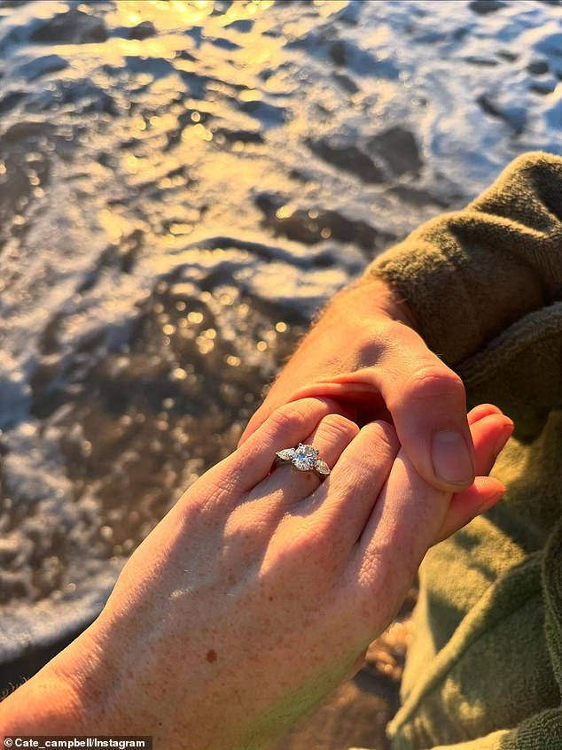 Cate and Adam have been together, on and off, for six years, and the swimmer says that her partner had no idea of her fame when they met