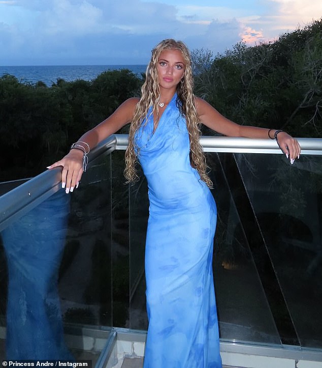 Princess Andre showed off her designer shopping spree on Monday as her bank balance soars with her recent career success