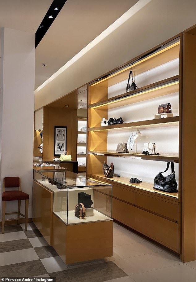 Princess snapped a photo of the French fashion house's shop and the jam-packed boot of her car, which she shared to her Instagram Story