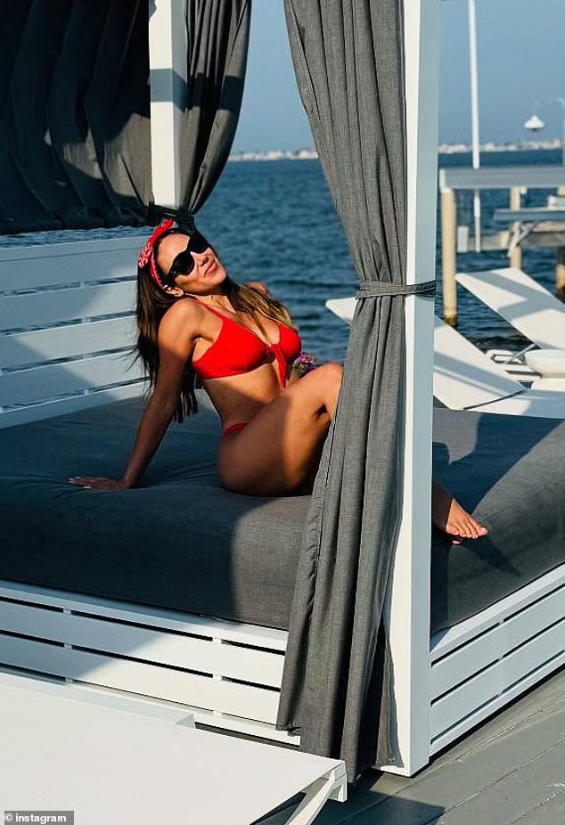 The backyard of Melissa Gorga's New Jersey shore house was battered by a tornado