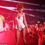 Rita Ora ensured all eyes were on her as she took to the stage during the Summer Gala by Gala One Saint-Tropez 2025 in Gassin, France on Thursday