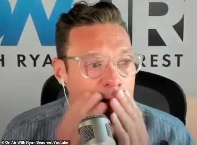 Ryan Seacrest began to cry as he revealed this week that his father Gary, to whom he is 'very close,' has been battling prostate cancer