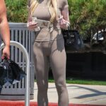 Lindsay Lohan looked super slim during a shopping trip in Los Angeles on Monday