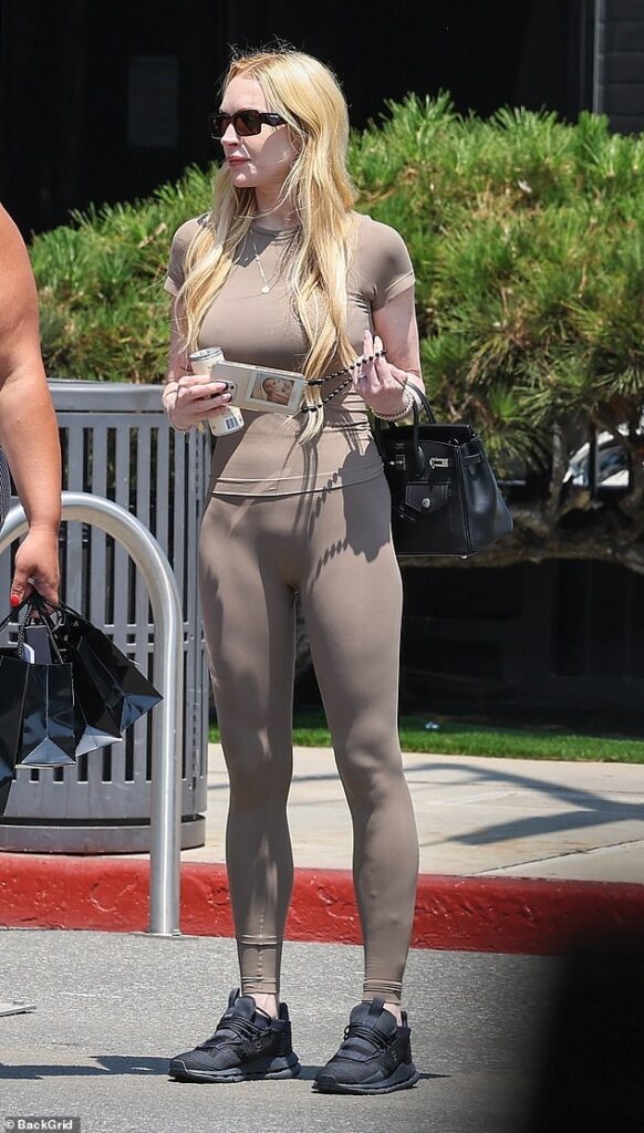 Lindsay Lohan looked super slim during a shopping trip in Los Angeles on Monday