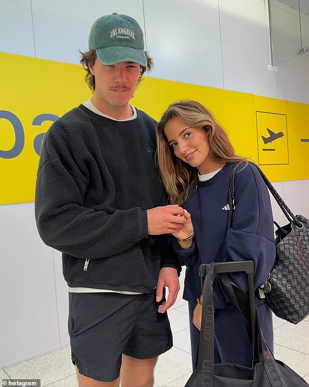 The unlikely sighting comes just weeks after the model revealed she has split with boyfriend Ben Silvagni