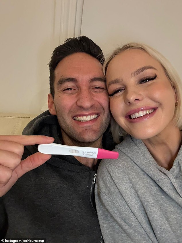 Josh Burns and Georgie Purcell have stunned their followers by announcing that they are expecting their first child together. Both pictured