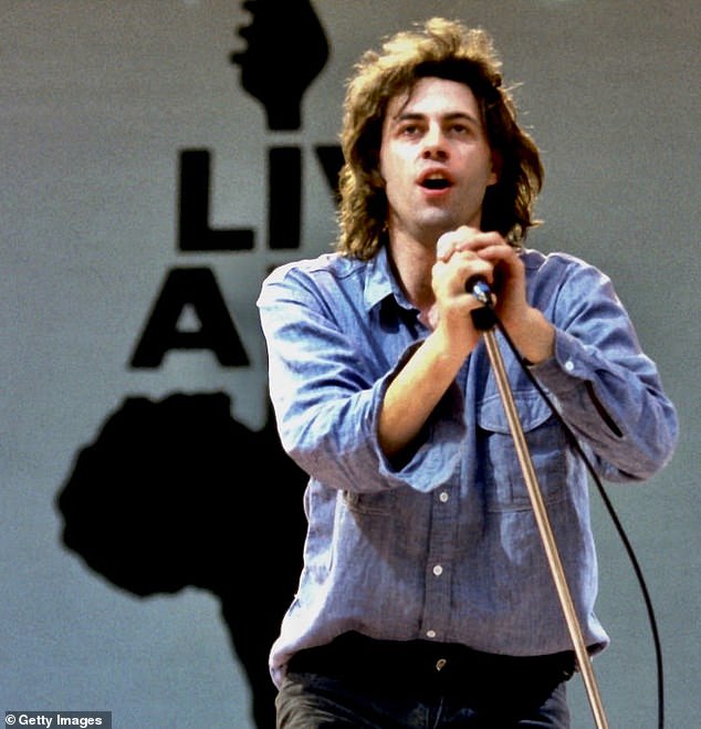 Sir Bob Geldof catapulted to fame in the 1970s as the lead singer of The Boomtown Rats - and is now equally as famous for his charity work (seen on stage at Live Aid in 1985)