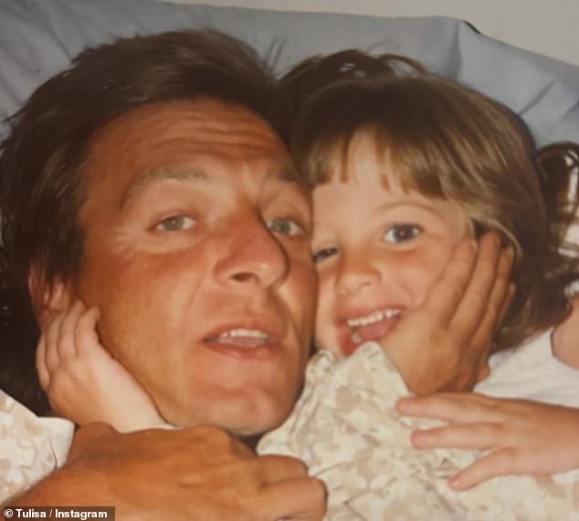 Tulisa 's father, renowned musician Steve Contostavlos has passed away [pictured together]