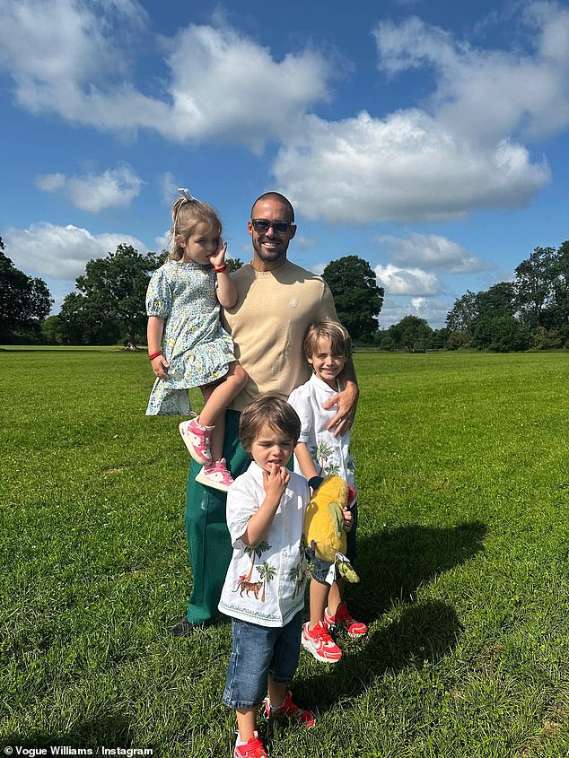 Vogue has now built a happy family life with Made in Chelsea star Spencer Matthews , 36, and together they share three children, Theodore, Gigi, and Otto